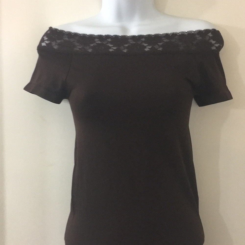 Brown off shoulders blouse